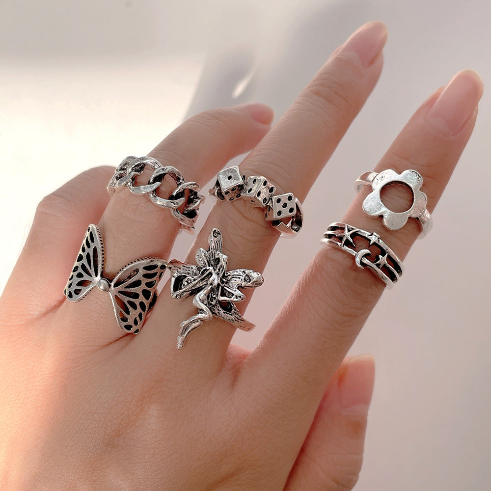 Damen Ring-Set mit stilvollen und kunstvoll gestalteten Designs Shop Nory