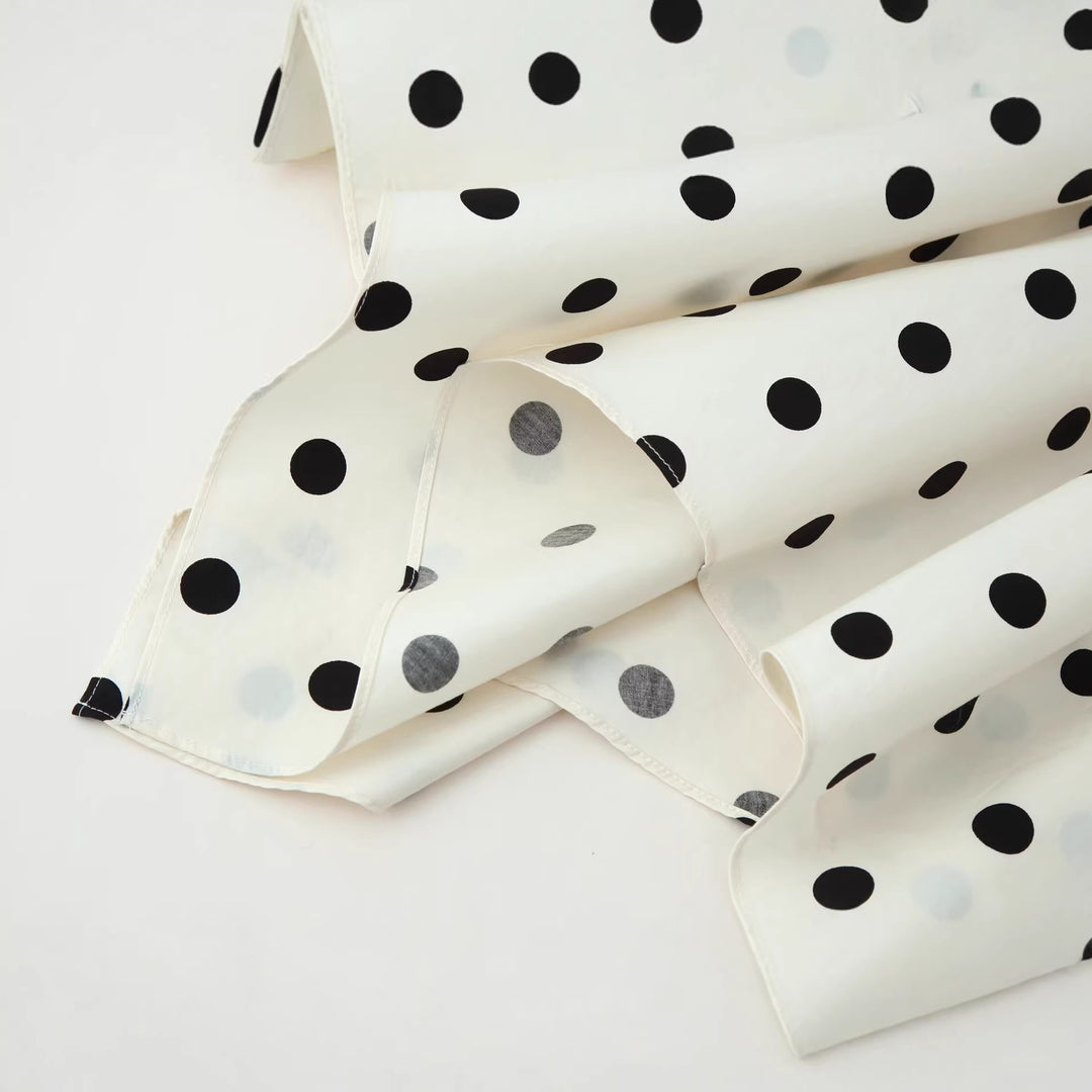 Damen Stufenrock aus leichter Viskose mit Tupfenprint und asymmetrischem Zipfelsaum Shop Nory