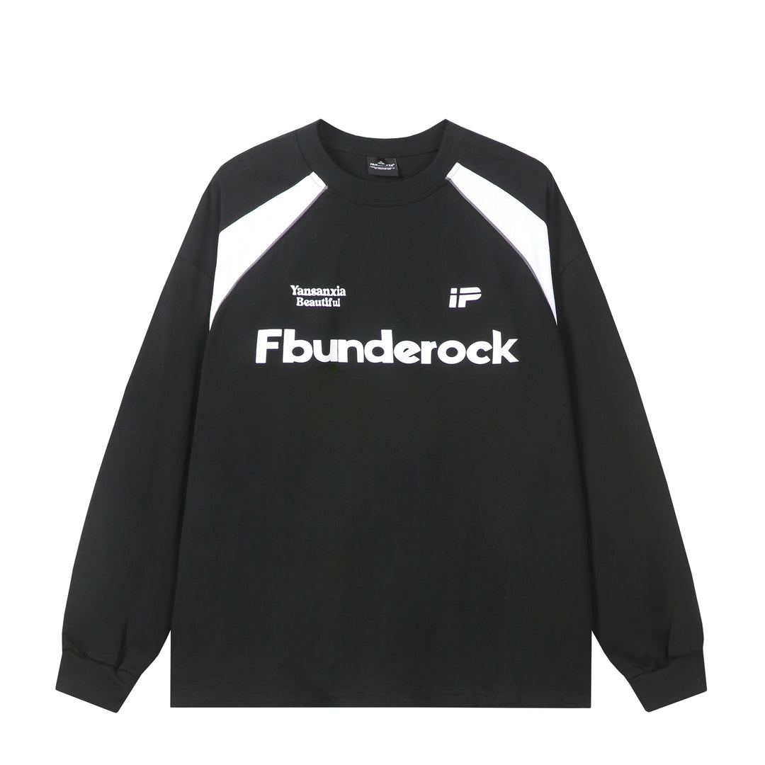 Unisex Oversize-Sweatshirt mit Raglan-Kontrasteinsätzen und großflächigem Frontprint Shop Nory