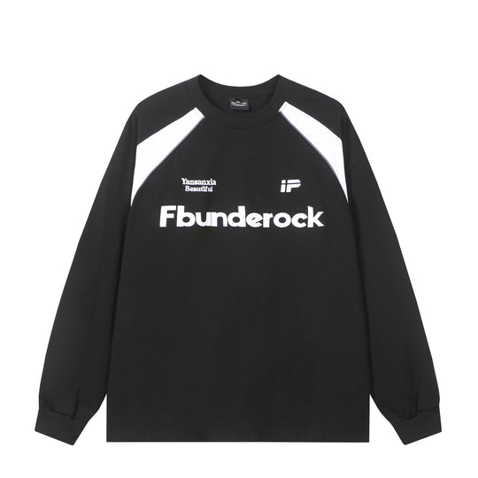 Unisex Oversize-Sweatshirt mit Raglan-Kontrasteinsätzen und großflächigem Frontprint Shop Nory