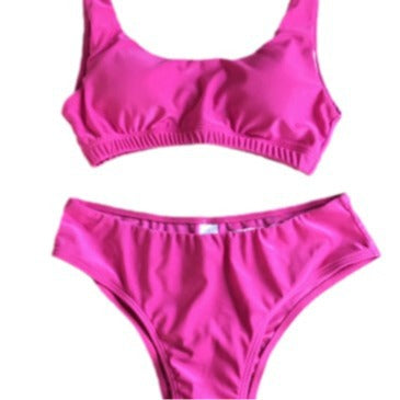 Damen Bikini-Set mit tiefem Hosenbund und breiten Trägern Shopnory