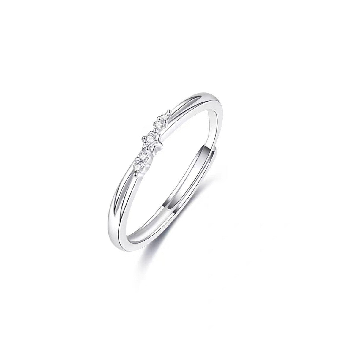 Damen eleganter Ring mit zeitgemäßem Design und funkelnden Akzenten Shop Nory