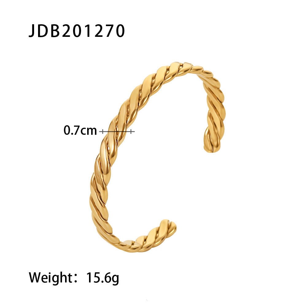 Damen Armreif mit elegantem Zirkonia-Besatz aus hochwertigem Edelstahl Shop Nory
