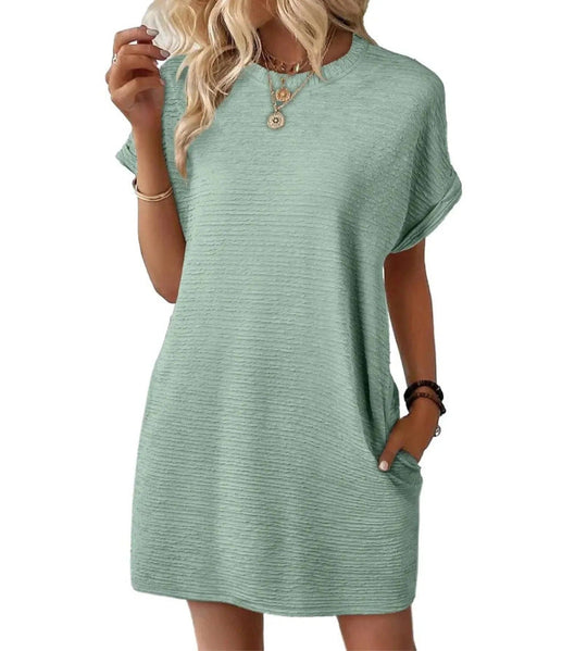 Damen Casual-Kleid mit lässigem Schnitt und praktischen Taschen