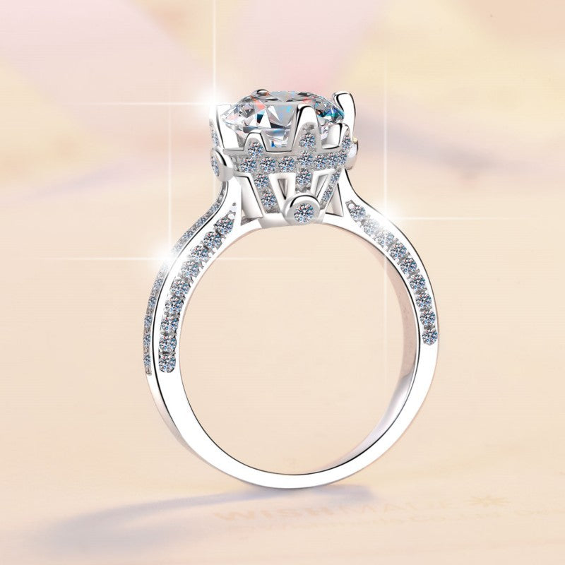 Damen Solitär Verlobungsring mit funkelndem Zirkonia und eleganter Fassung Shop Nory