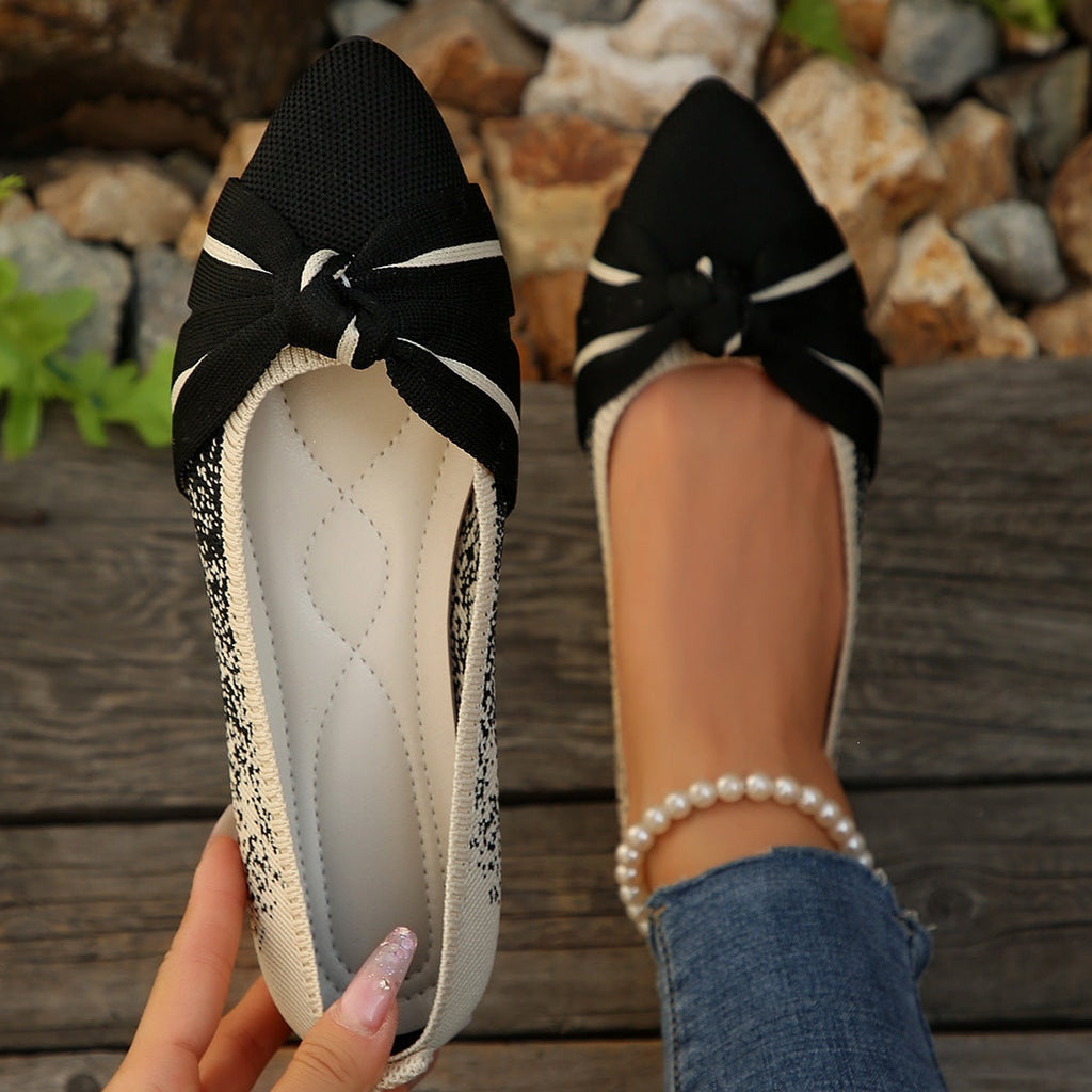 Damen Ballerinas mit dekorativem Schleifen-Design
