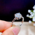 Damen Eleganter Solitär-Ring mit exquisitem Zirkonia-Besatz Shop Nory