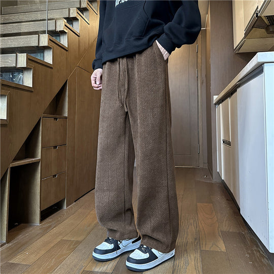Herren Weit geschnittene Strickhose im Zopfstrick-Lounge-Style Shop Nory