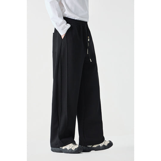Damen Weite High‑Waist Jogginghose mit Ziernähten und Kordelzug Shop Nory