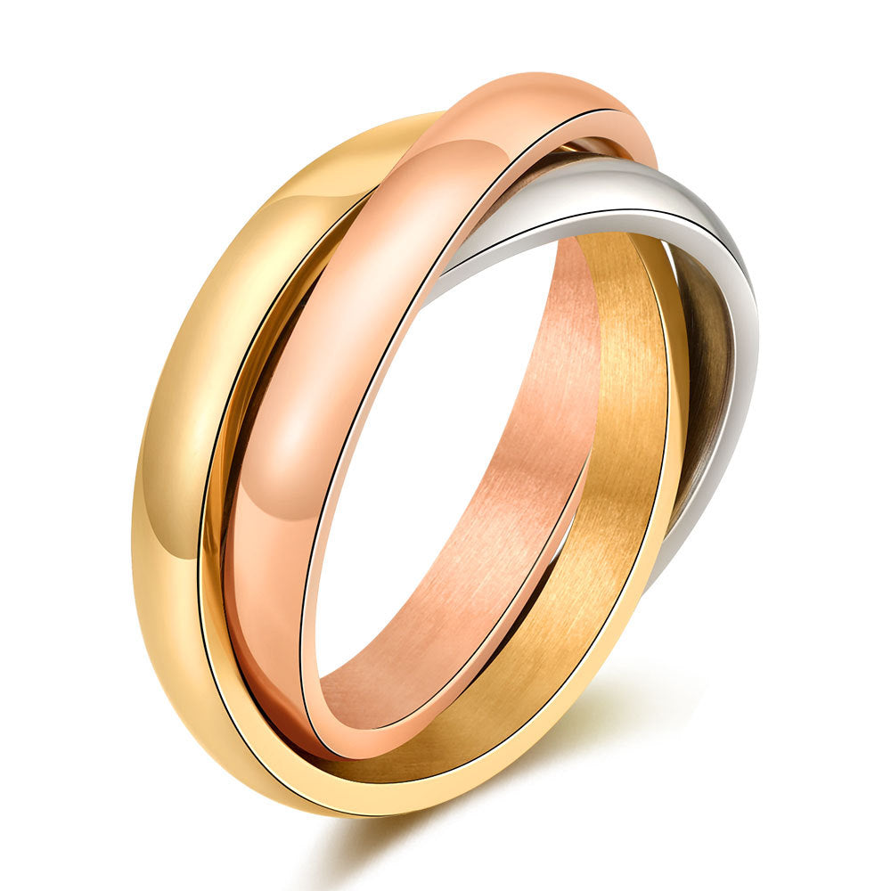 Damen Eleganter und modischer doppelter Edelstahlring Shop Nory