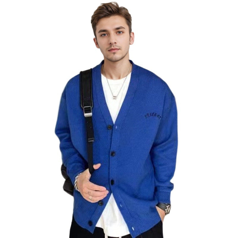 Herren Oversized-Strickpullover mit großflächigem Jacquard-Gesichtsmotiv und geripptem Saum Shop Nory
