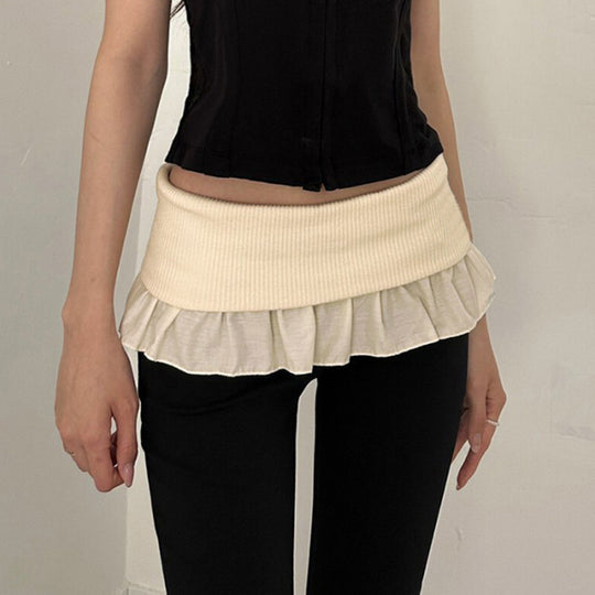 Damen nan taillierte Highwaist Schlaghose mit Zierband, Gürtelschlaufen und ausgestelltem Bein Shop Nory