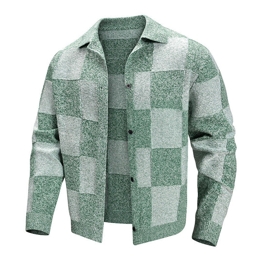 Damen Modische Karierte Strickjacke Shop Nory