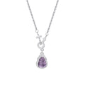 Damen Kette mit kunstvollem Anhänger aus hochwertigem Amethyst und funkelnden Zirkonia Shop Nory