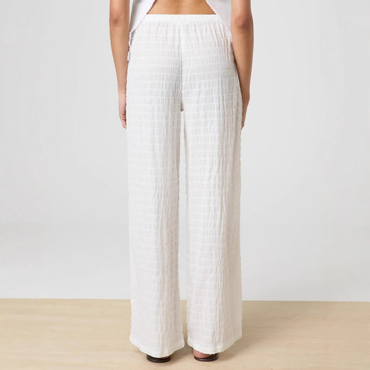 Damen Leichte Palazzo-Loungehose aus Crinkle-Gauze mit hoher Komfort-Taille Shop Nory
