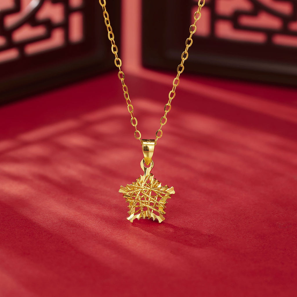 Damen Halskette mit schimmerndem Schneeflocken-Anhänger und feiner Gliederkette Shop Nory