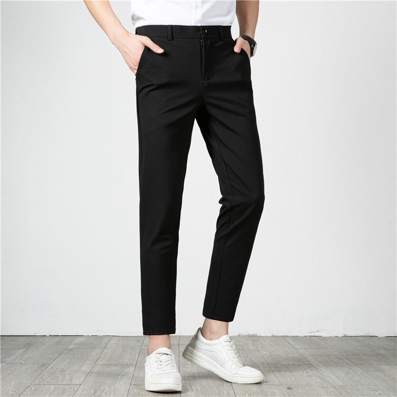 Herren Slim-Fit Stretch-Anzughose mit schmaler Knöchellänge Shop Nory