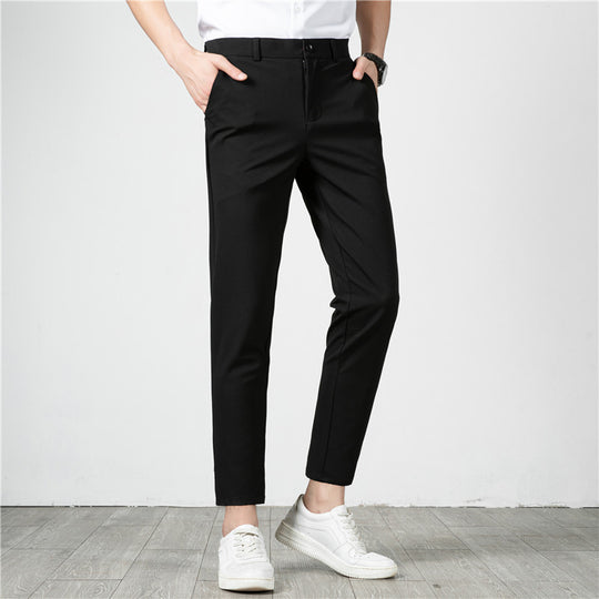 Herren Slim-Fit Stretch-Anzughose mit schmaler Knöchellänge Shop Nory
