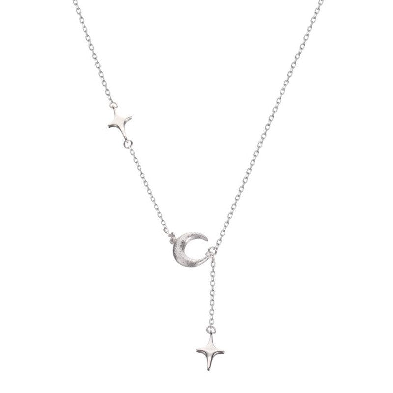Damen Halskette mit Mond- und Sternanhänger Shop Nory