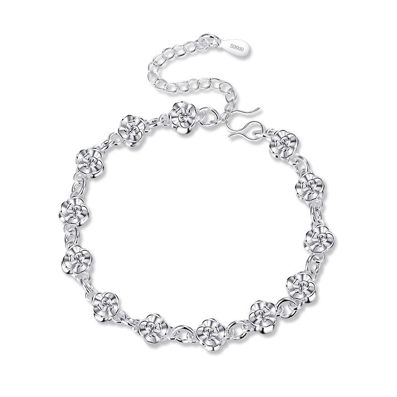 Damen filigranes Armband mit kunstvollem Rosen-Design Shop Nory