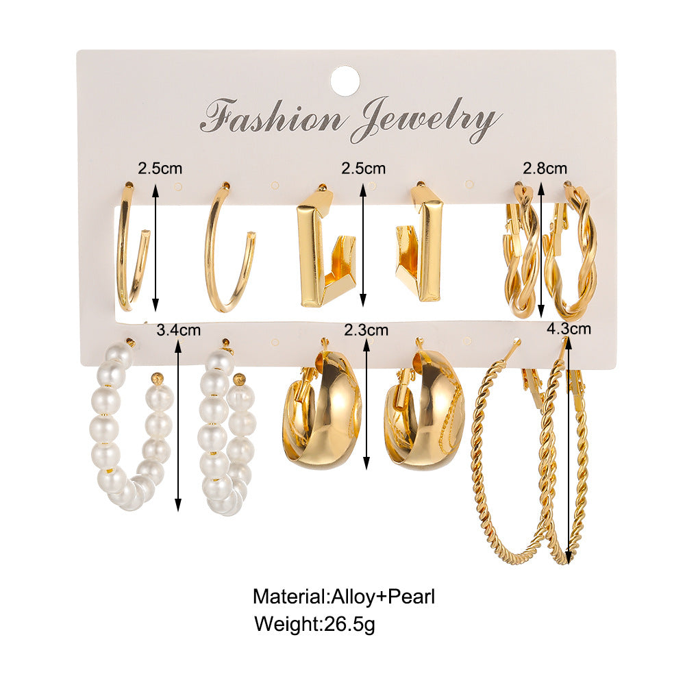 Damen Ohrringe Set mit vielseitigen Designs und funkelnden Akzenten Shop Nory