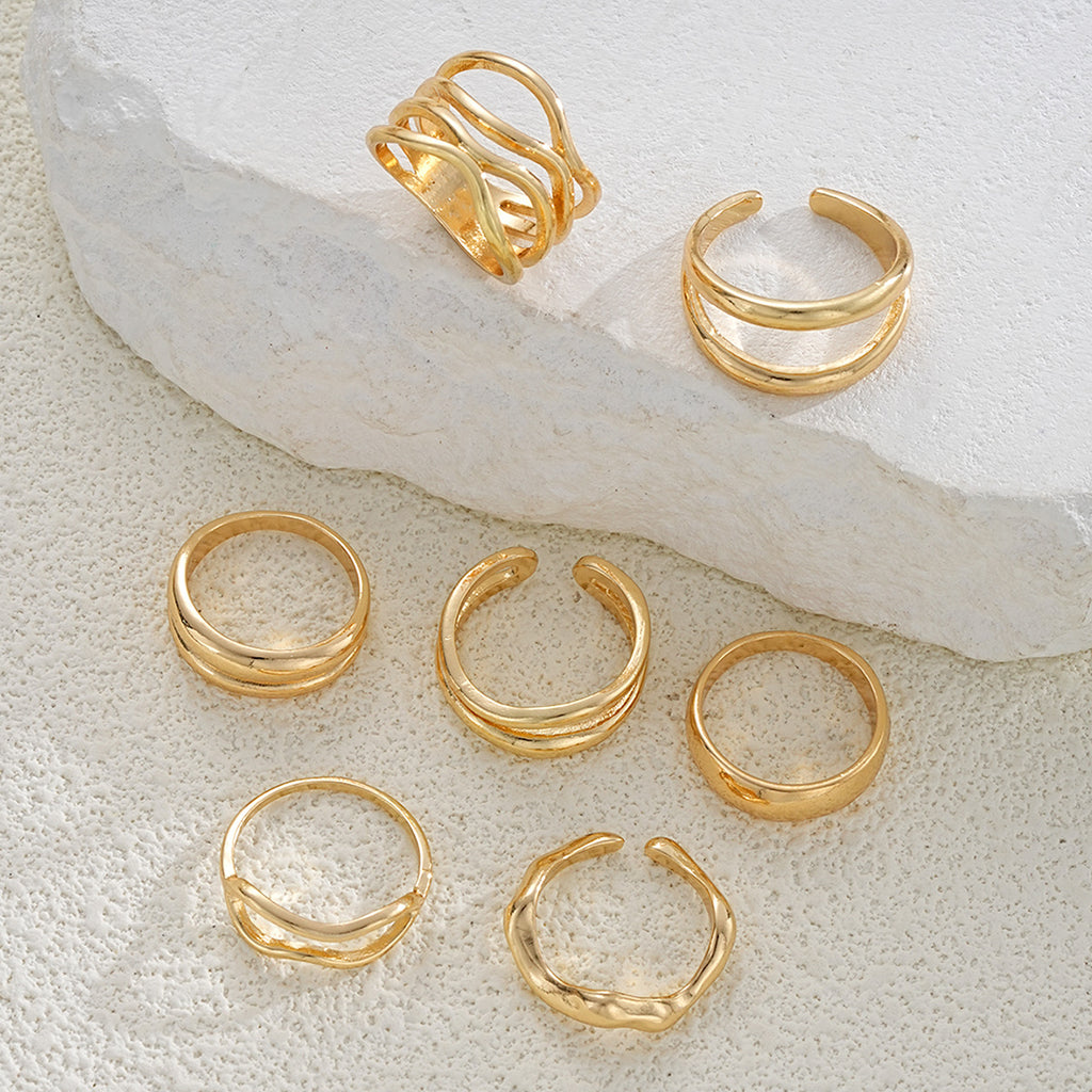 Damen Ring-Set mit kunstvollen und organischen Designs Shop Nory