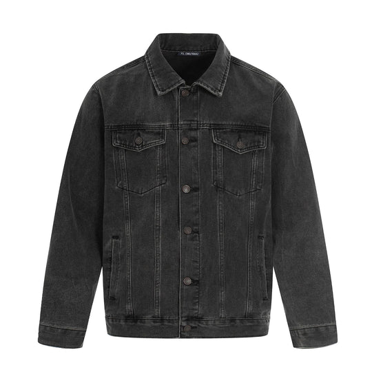 Herren Jeansjacke im Used-Effekt mit Pattentaschen und geradem Schnitt Shop Nory