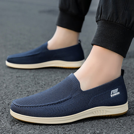 Herren nan leichtgewichtiger Mesh-Mokassin-Slipper mit nahtlosem Strickoberteil, Memory-Komforteinlage und rutschfester Flexsohle Shop Nory