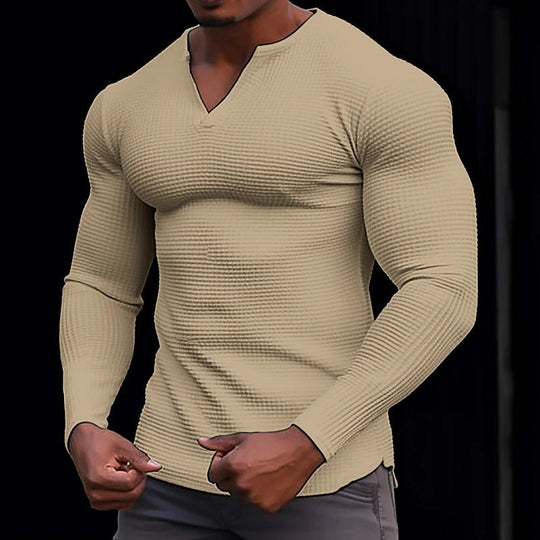Herren Langarmshirt mit strukturiertem Design