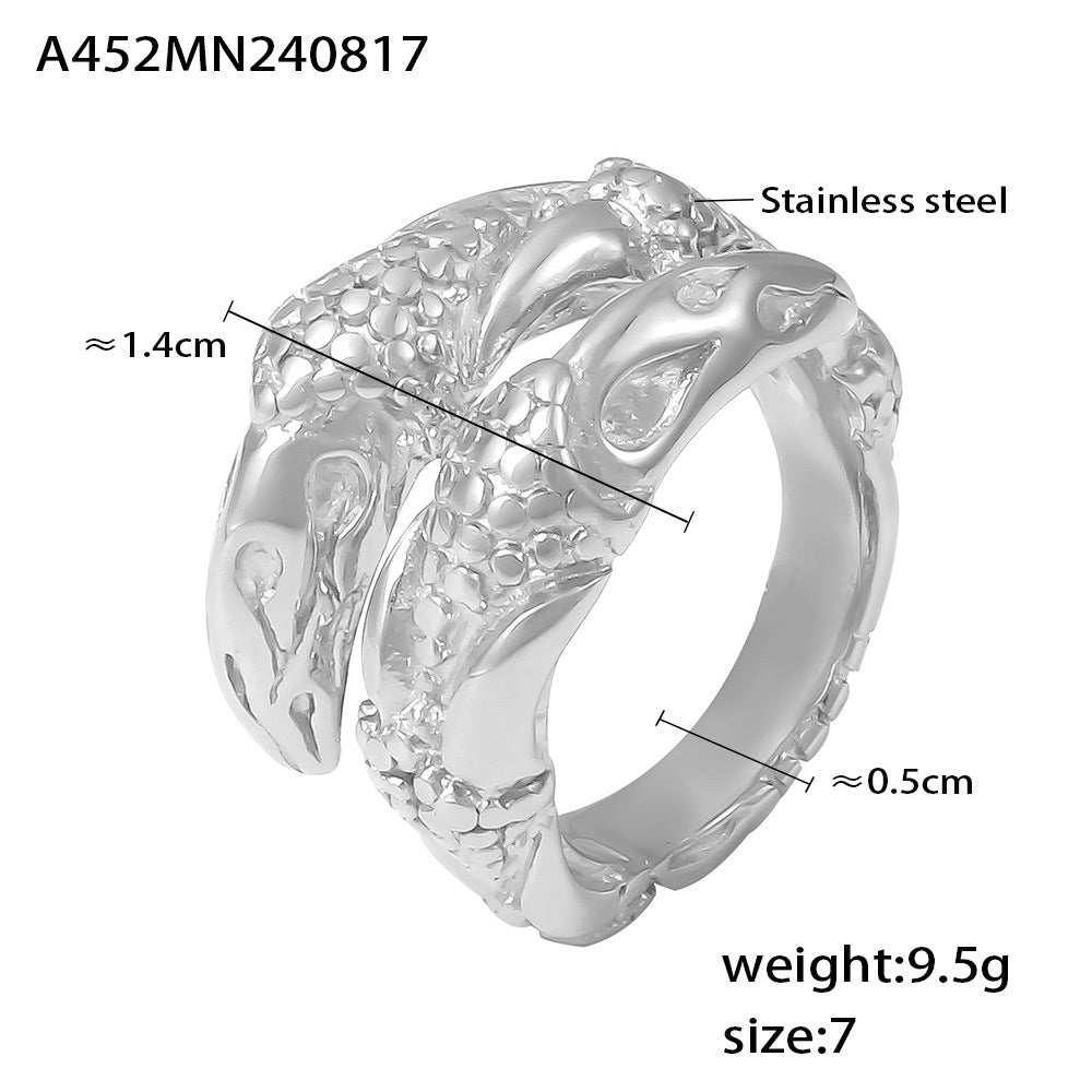 Damenring im stilvollen Schlangendesign aus hochwertigem Edelstahl Shop Nory