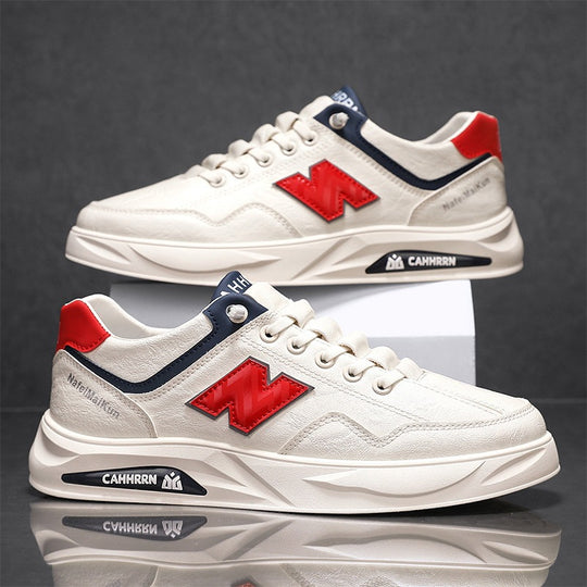Herren Voluminöse Casual-Sneaker mit strukturiertem Kunstleder, kontrastierten Overlays und gedämpfter Plateau-Sohle Shopy Nory