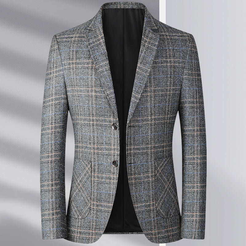 Herren Tailliertes Glencheck-Sakko im Slim-Fit mit aufgesetzten Taschen Shop Nory