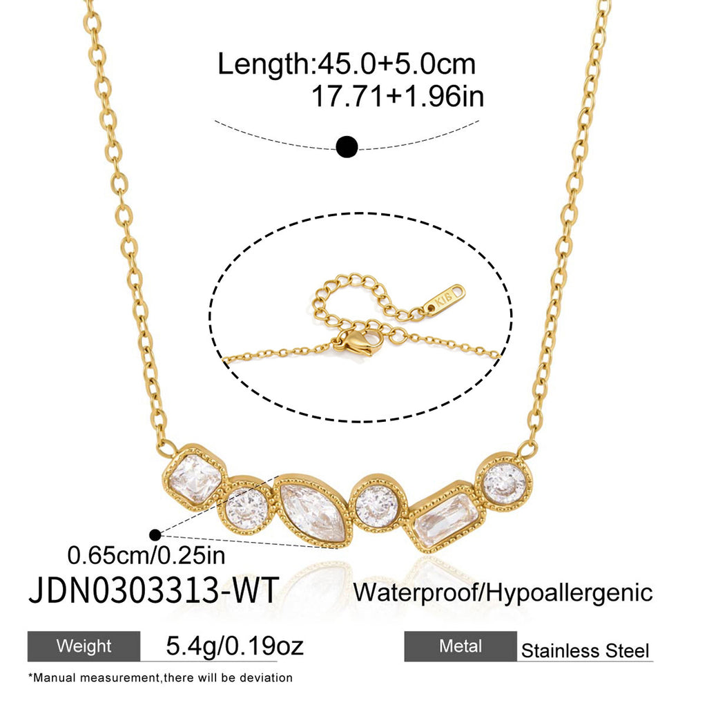 Damen Halskette mit funkelnden Zirkonia und luxuriösem Design Shop Nory