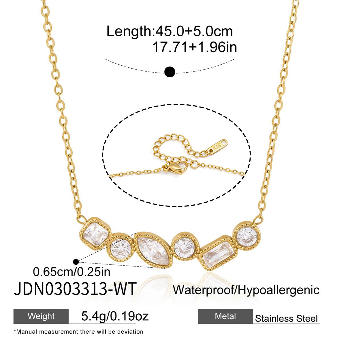Damen Halskette mit funkelnden Zirkonia und luxuriösem Design Shop Nory