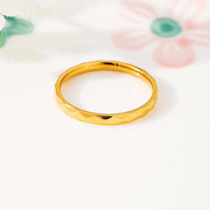 Damen schicker Ring mit facettiertem Design Shop Nory
