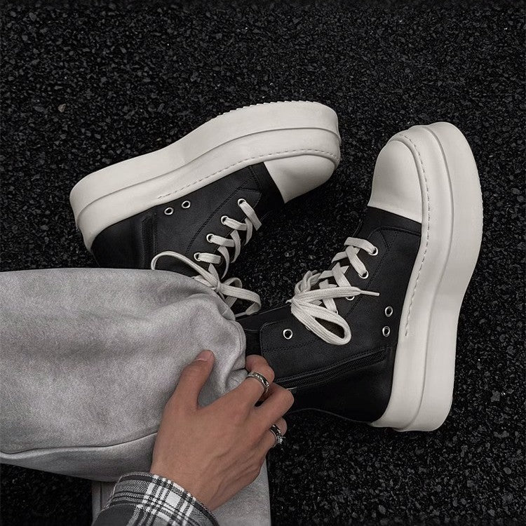 Unisex High-Top Plateausneaker aus Leder mit sculpted Plateau-Sohle Shop Nory
