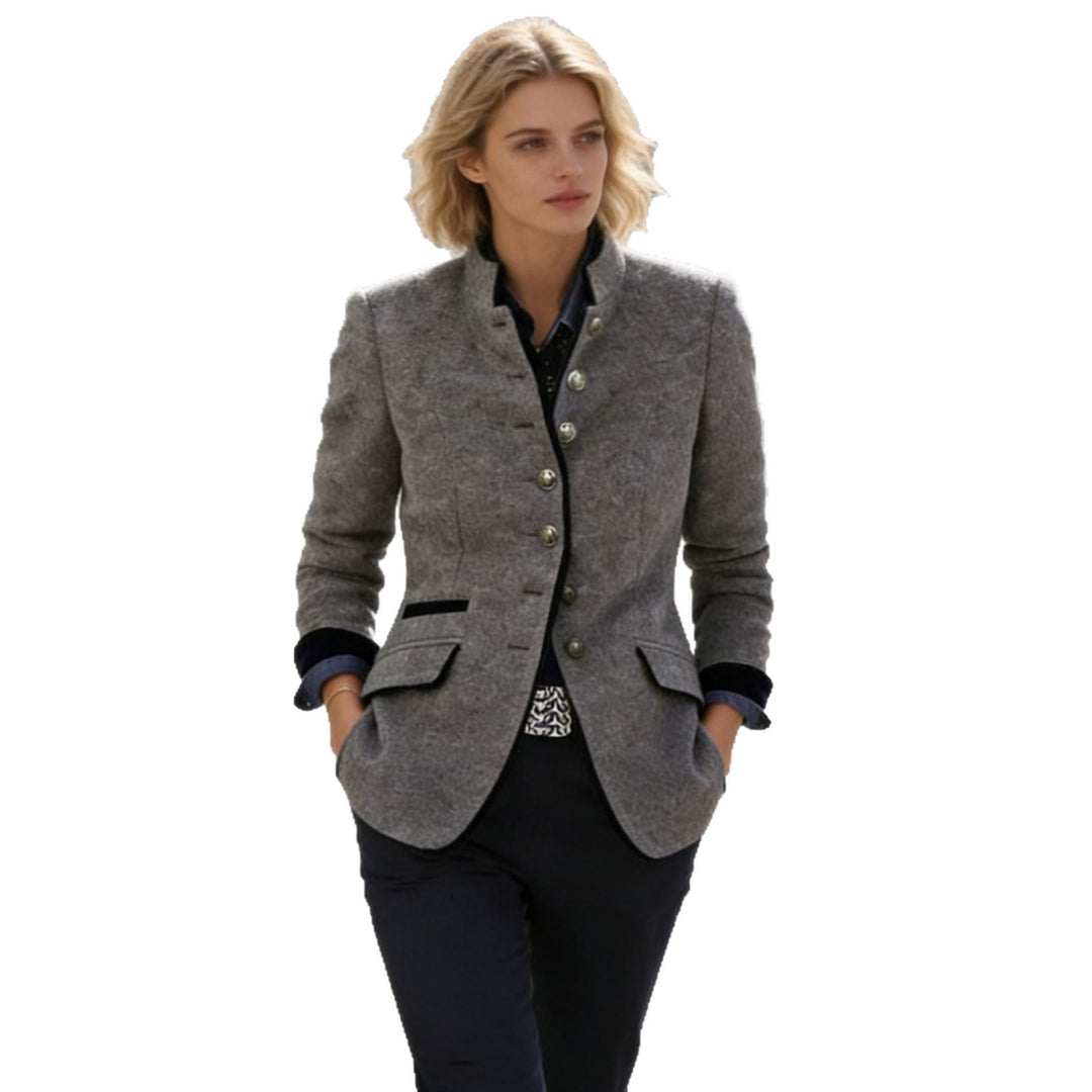 Damen nan klassische Trachtenjacke mit Stehkragen und dekorativen Zierknöpfen Shop Nory