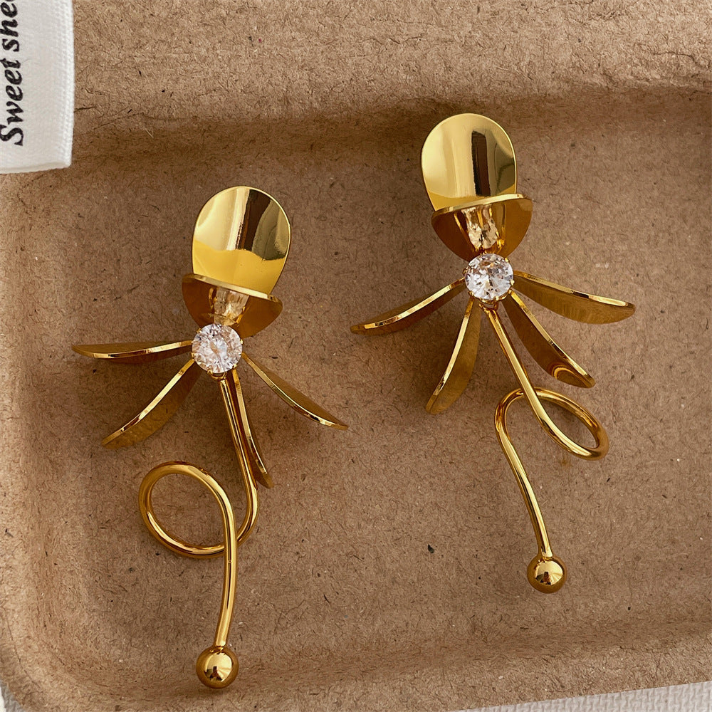 Damen Ohrschmuck im modernen Blumendesign Shop Nory