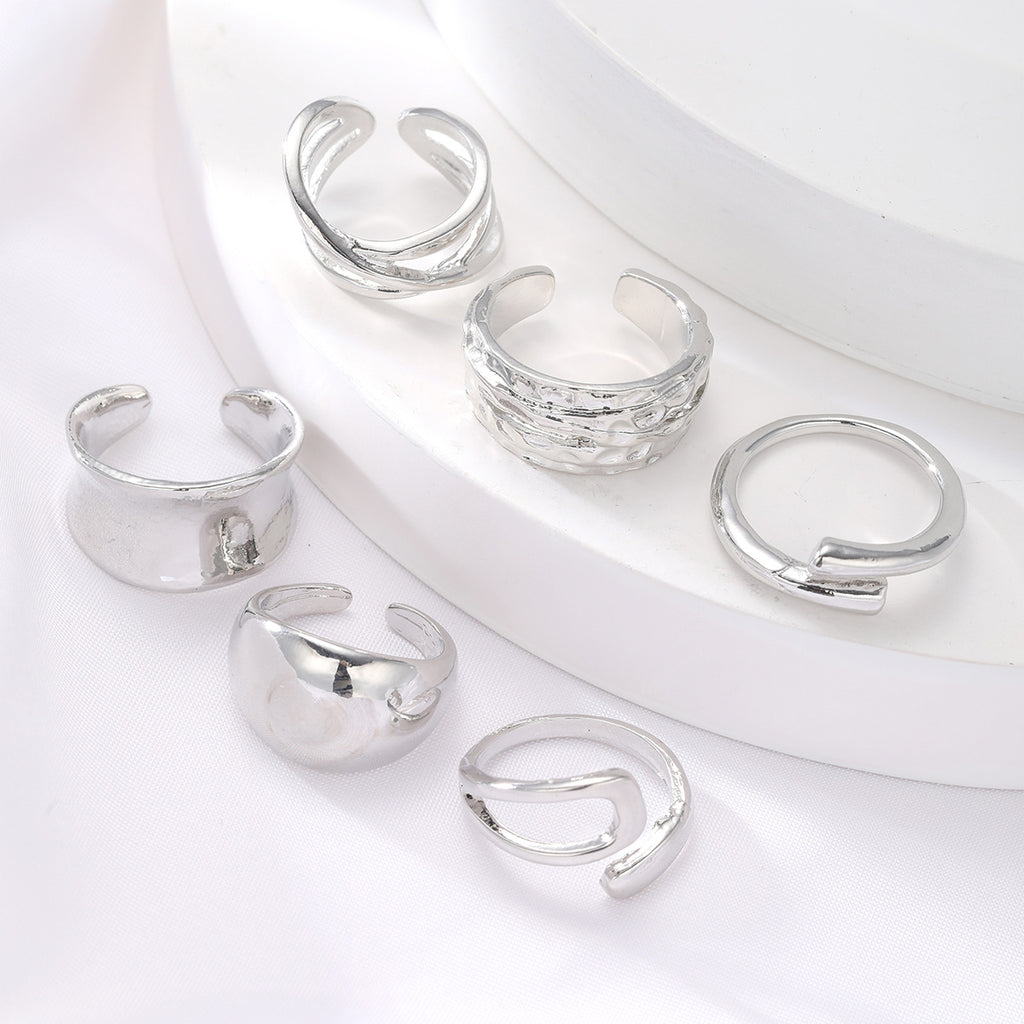 Damen Ring-Set mit modernem Design und einzigartigen Strukturen Shop Nory