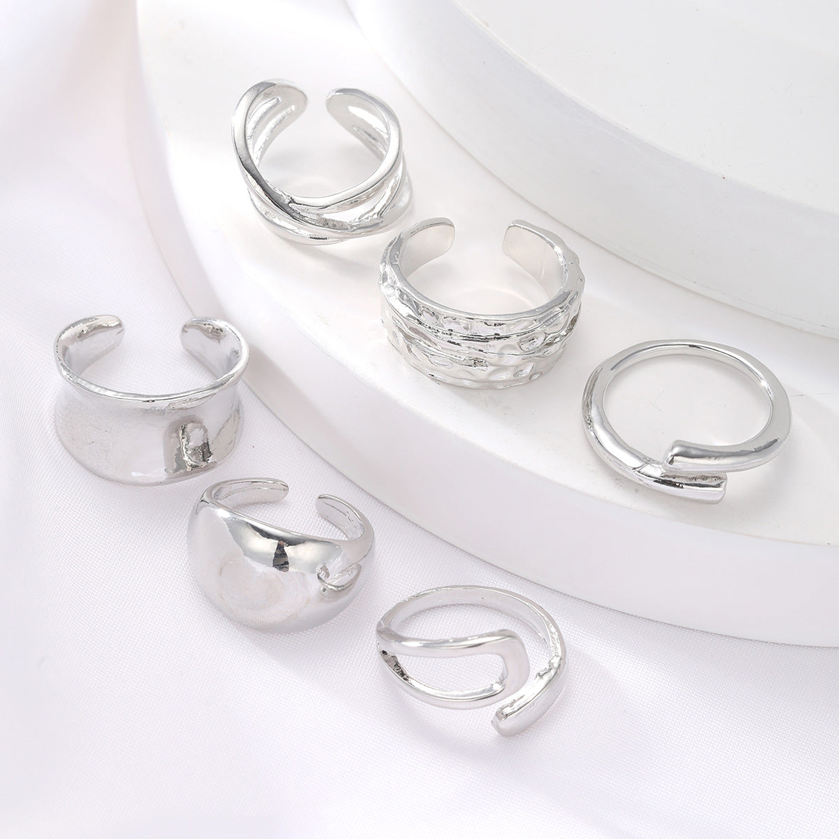 Damen Ring-Set mit modernem Design und einzigartigen Strukturen Shop Nory