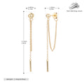 Damen Ohrhänger mit eleganten Ketten und goldfarbener 925 Sterling Silber-Beschichtung Shop Nory