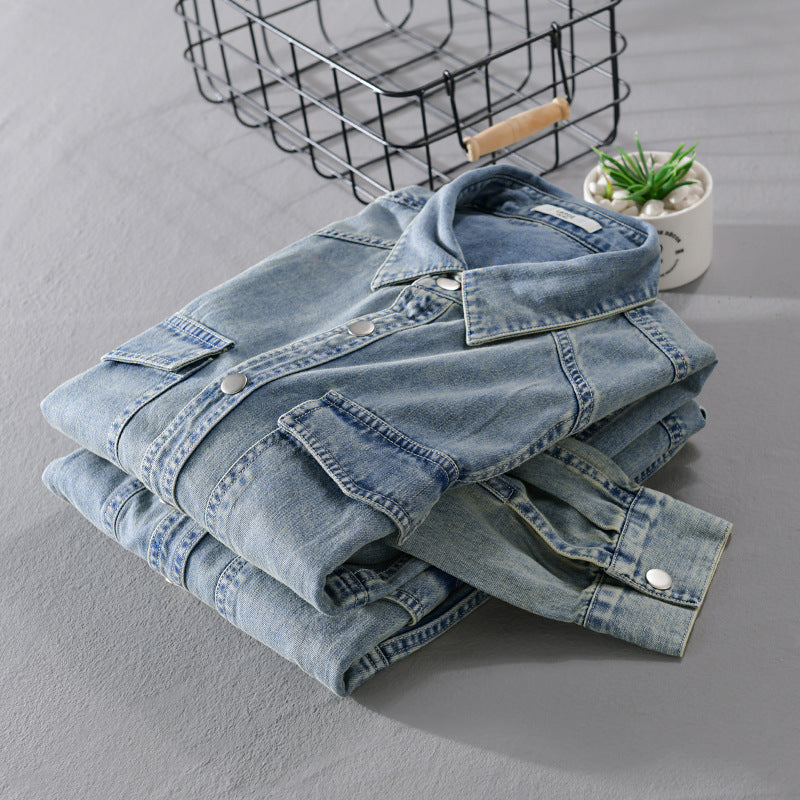 Herren lässiges Oversize Jeanshemd Shop Nory
