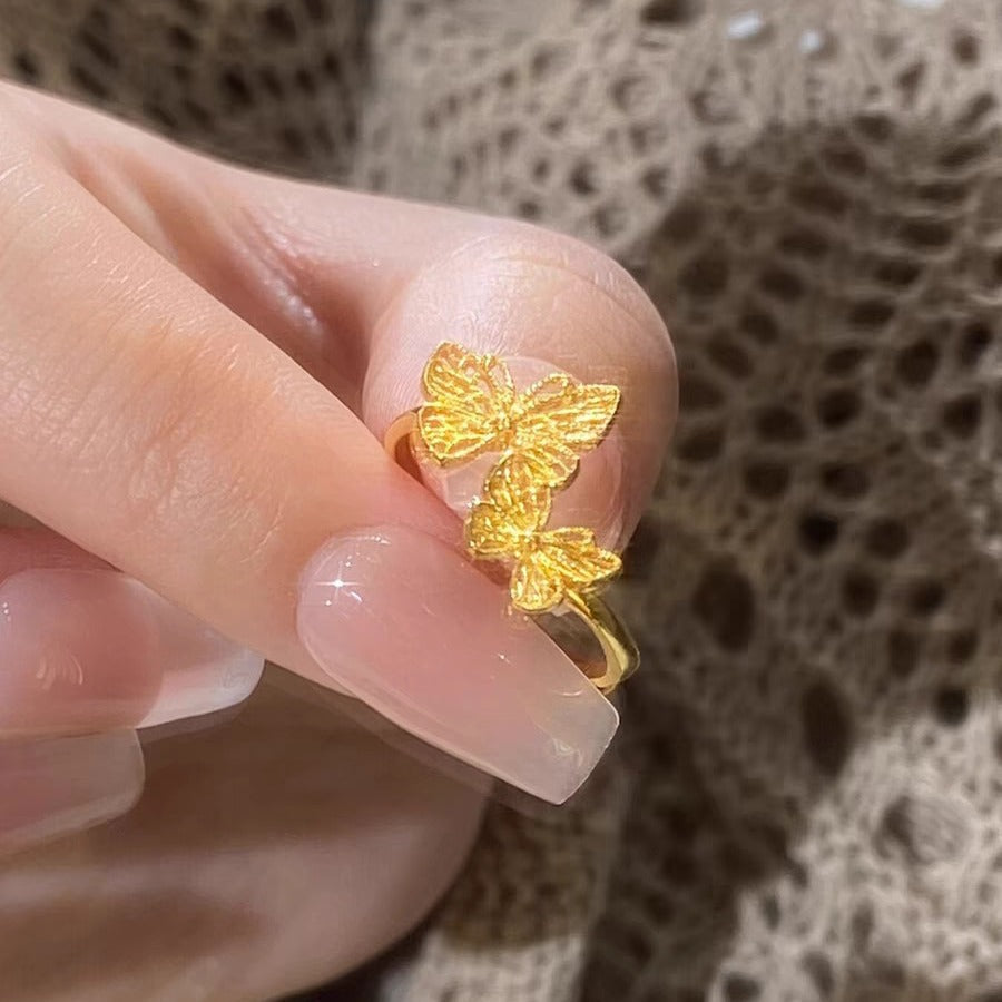 Damenring mit filigranem Schmetterlingsdesign aus hochwertigem Metall Shop Nory