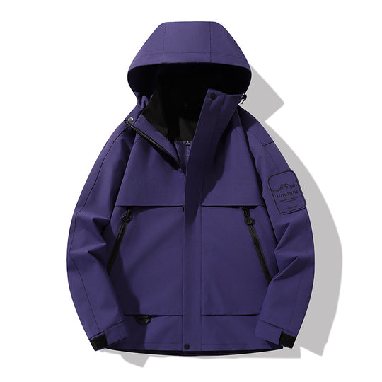 Herren multifunktionale Wasserfeste Softshell-Regenjacke mit abnehmbarer Fleece-Innenjacke Shop Nory