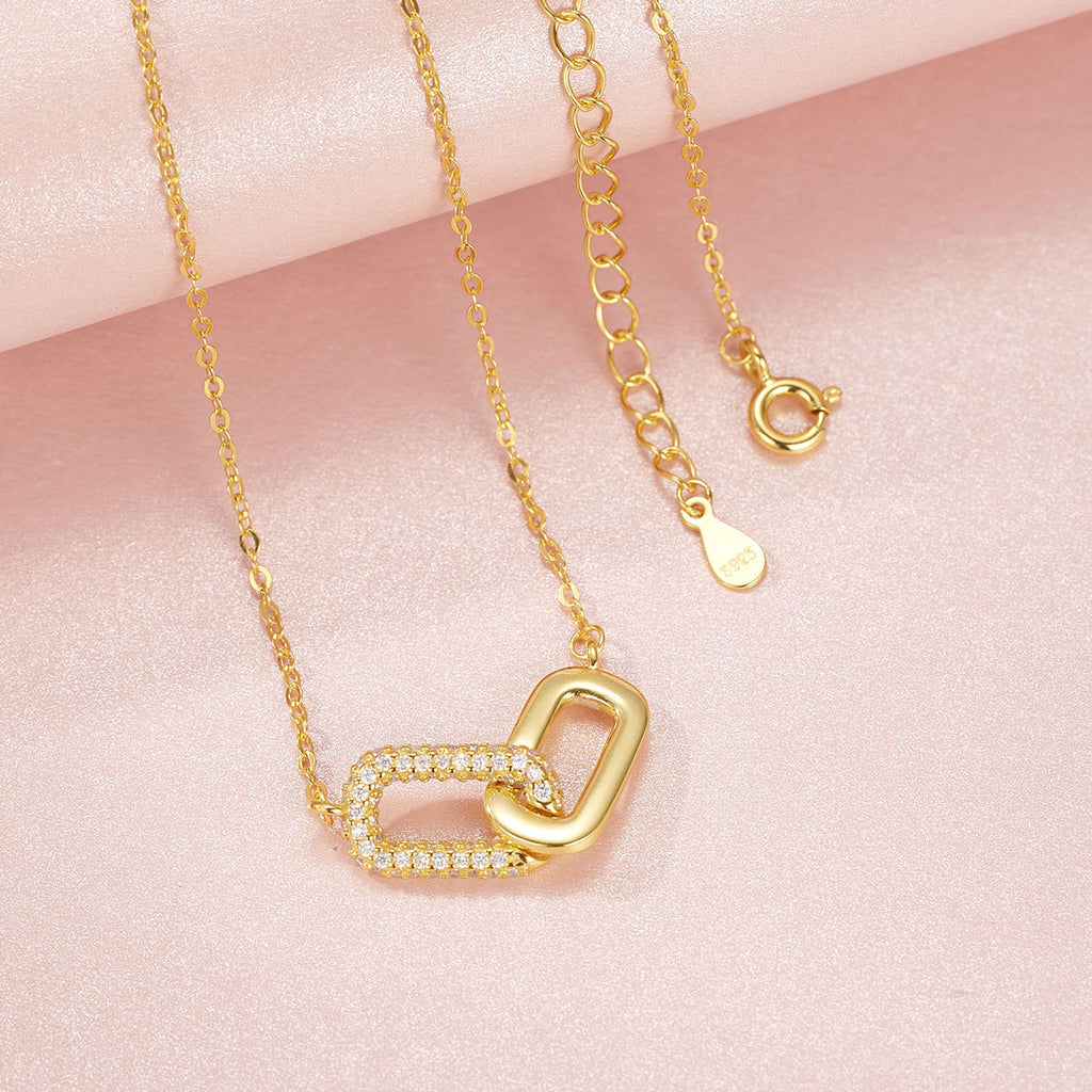 Damen Halskette mit hochwertigem Kettenanhänger aus Zirkonia und feinen Details Shop Nory