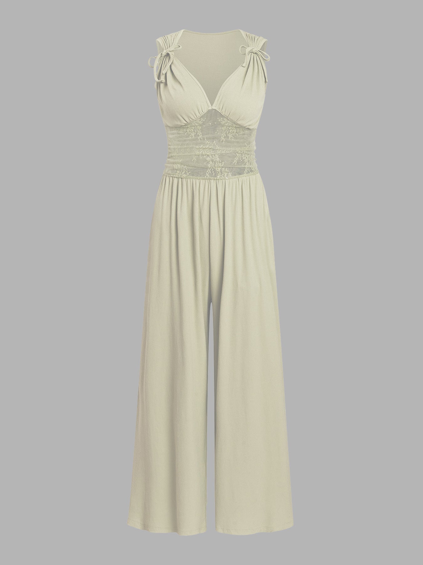 Damen eleganter Jumpsuit mit verstellbaren Trägern und weiten Beinen Shopnory