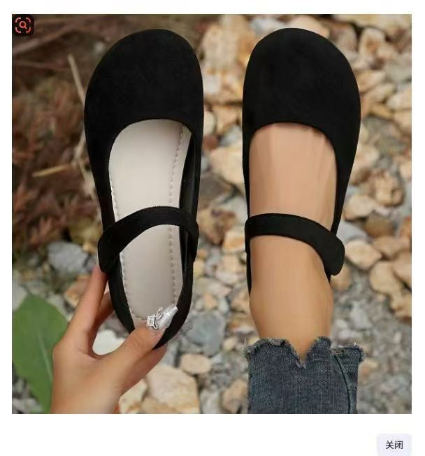 Damen Ballerinas mit elegantem Klettverschluss und atmungsaktivem Obermaterial