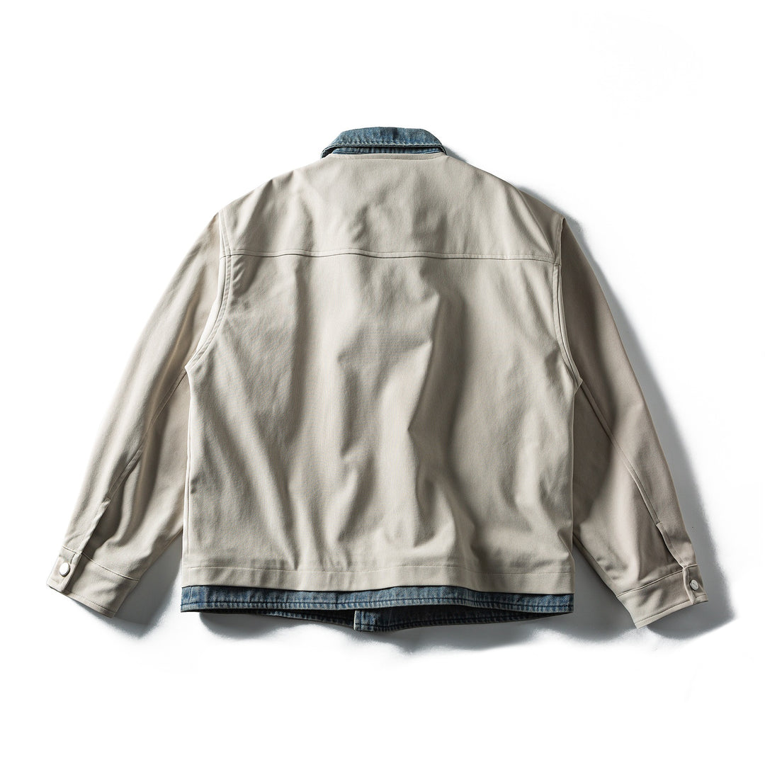 Herren Leichter Canvas‑Fieldblouson mit kontrastierendem Jeanskragen Shop Nory