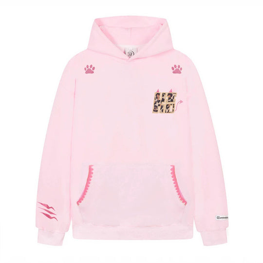 Damen Oversize-Kapuzenpullover mit Kängurutasche, Tier‑Patch und Zierstickerei Shop Nory