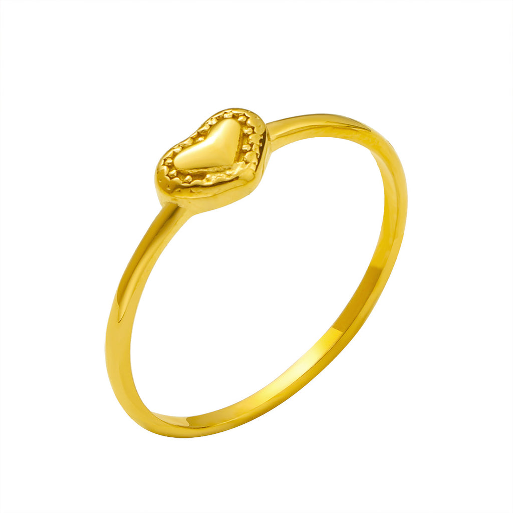 Damen Ring mit herzförmigem Design und funkelnden Akzenten Shop Nory